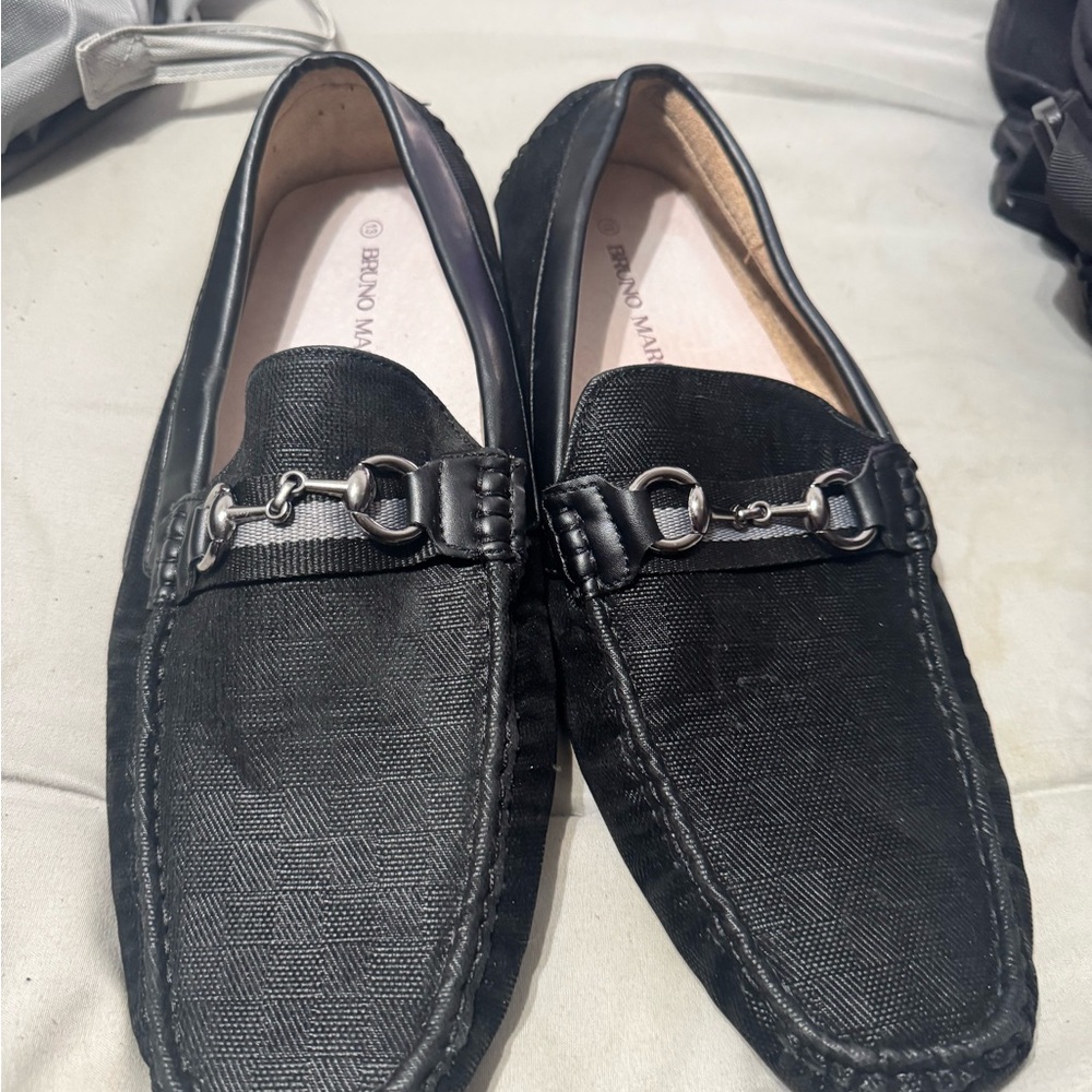 Men's Black Loafers Bruno Marc